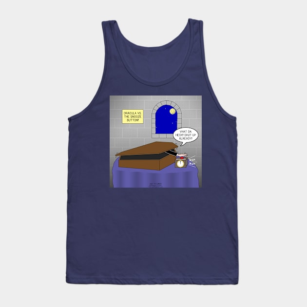 Dracula vs. the Snooze Button! Tank Top by OutToLunch